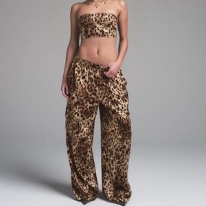 Skims Dolce & Gabbana Leopard Print silk pants